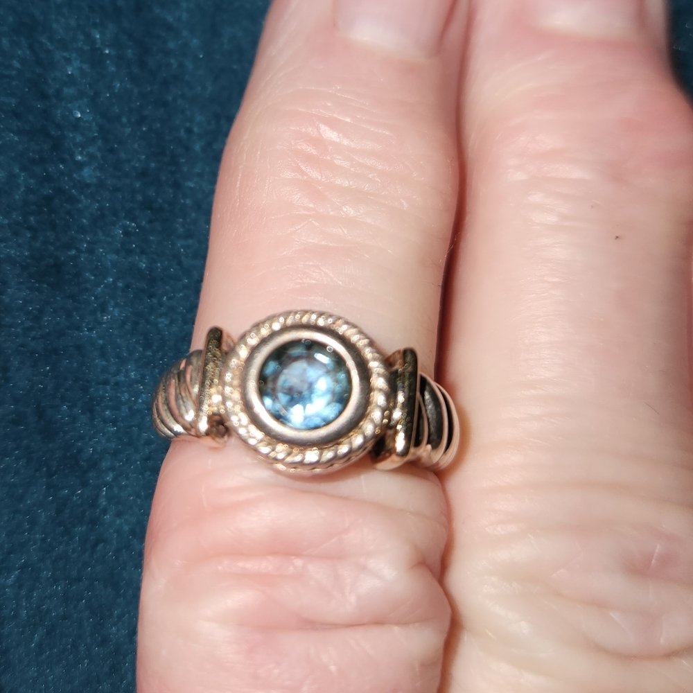 Blue Topaz ring and earring set